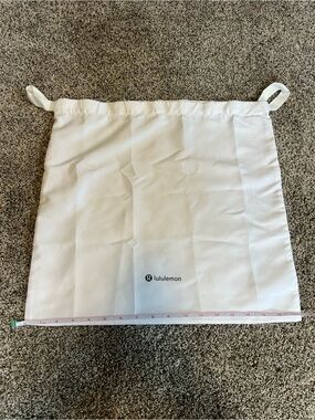 Lululemon White Drawstring Dust Bag